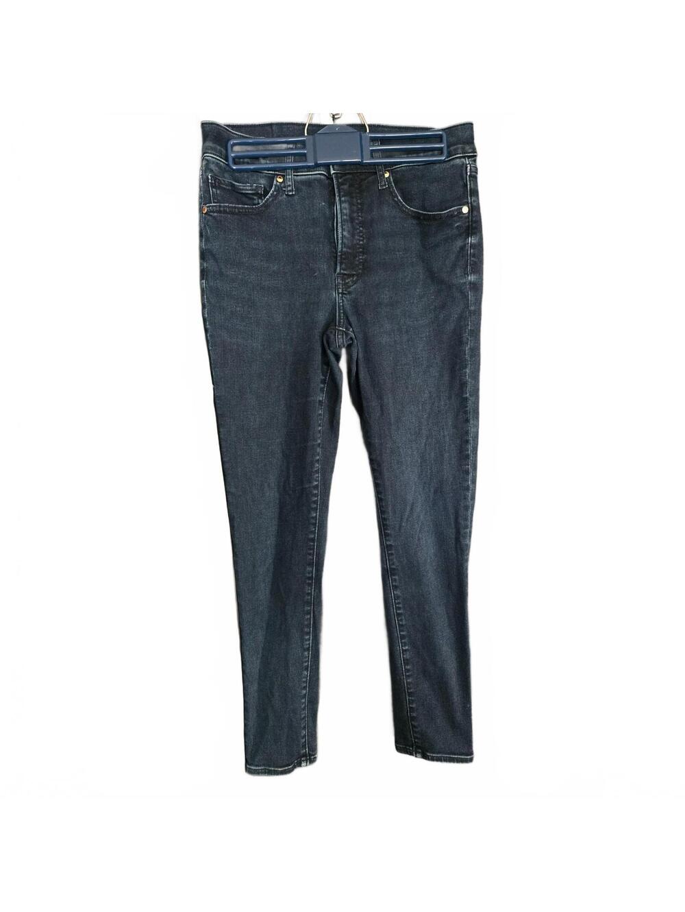 Express Women's Blue Stretch Straight Fit Jeans - Size Medium, Very Good